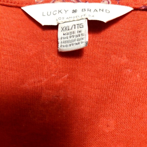 Lucky Brand Womens Size XXL Popover Top Boho Square Neck Floral Balloon Sleeve - Picture 5 of 8